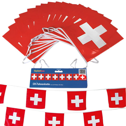 Fahnenkette Schweiz 5 Meter