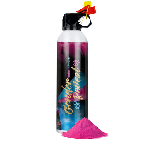 Gender Reveal Feuerlöscher Spray Pink