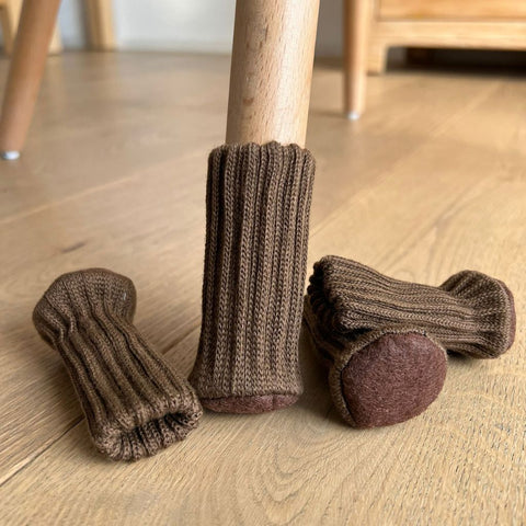 Stuhlsocken Braun Parkettboden