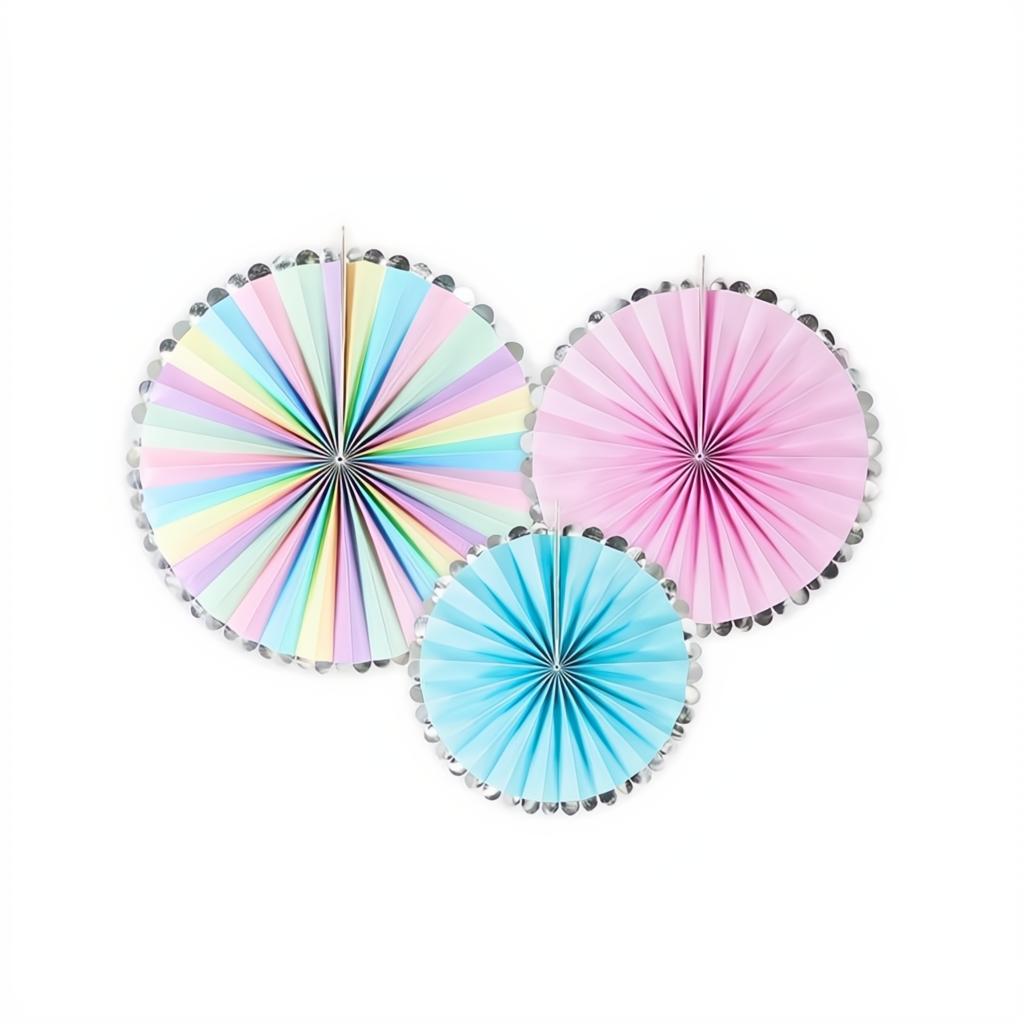 3 Einhorn Twinkle Papierrosetten PartyDeco 1