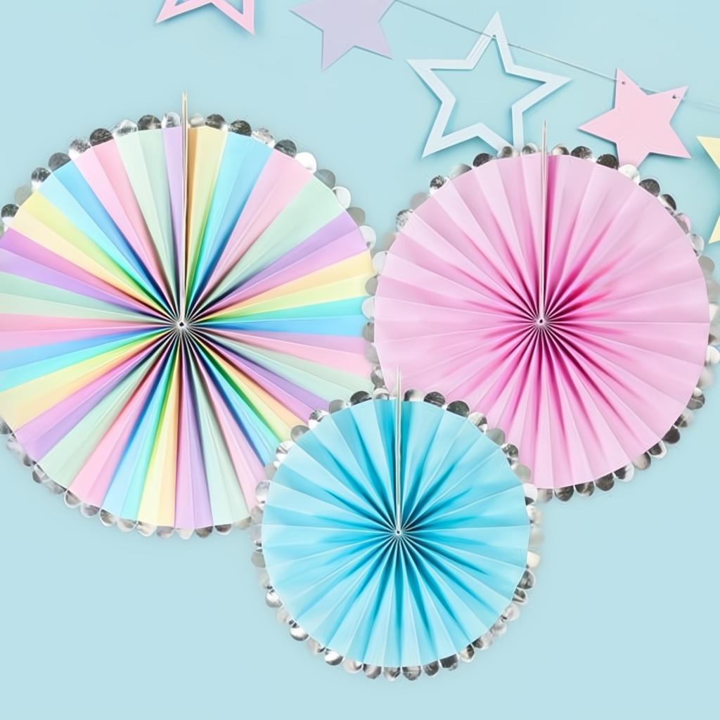 3 Einhorn Twinkle Papierrosetten PartyDeco 4