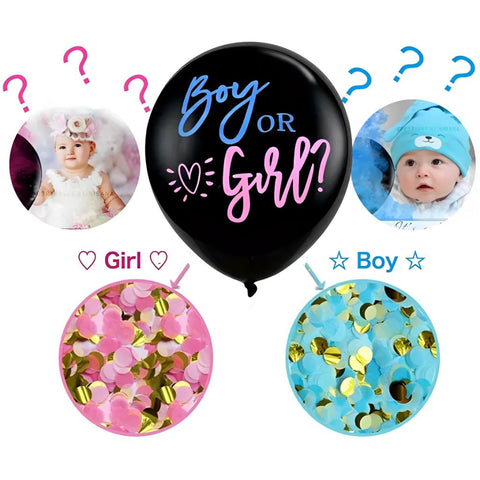 Gender Reveal Party Ballon Baby Shower Luftballon (Ø90cm)