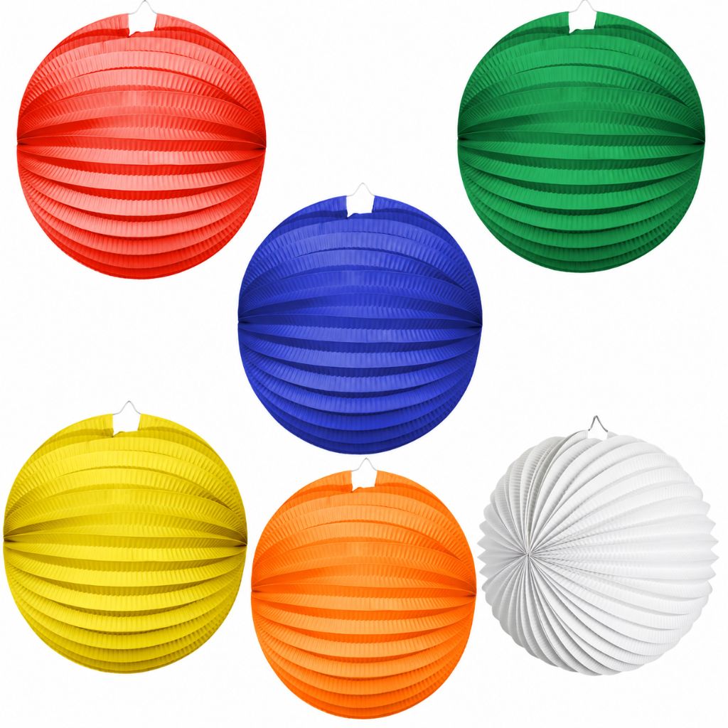 Ballonlampion 5er Set assortiert