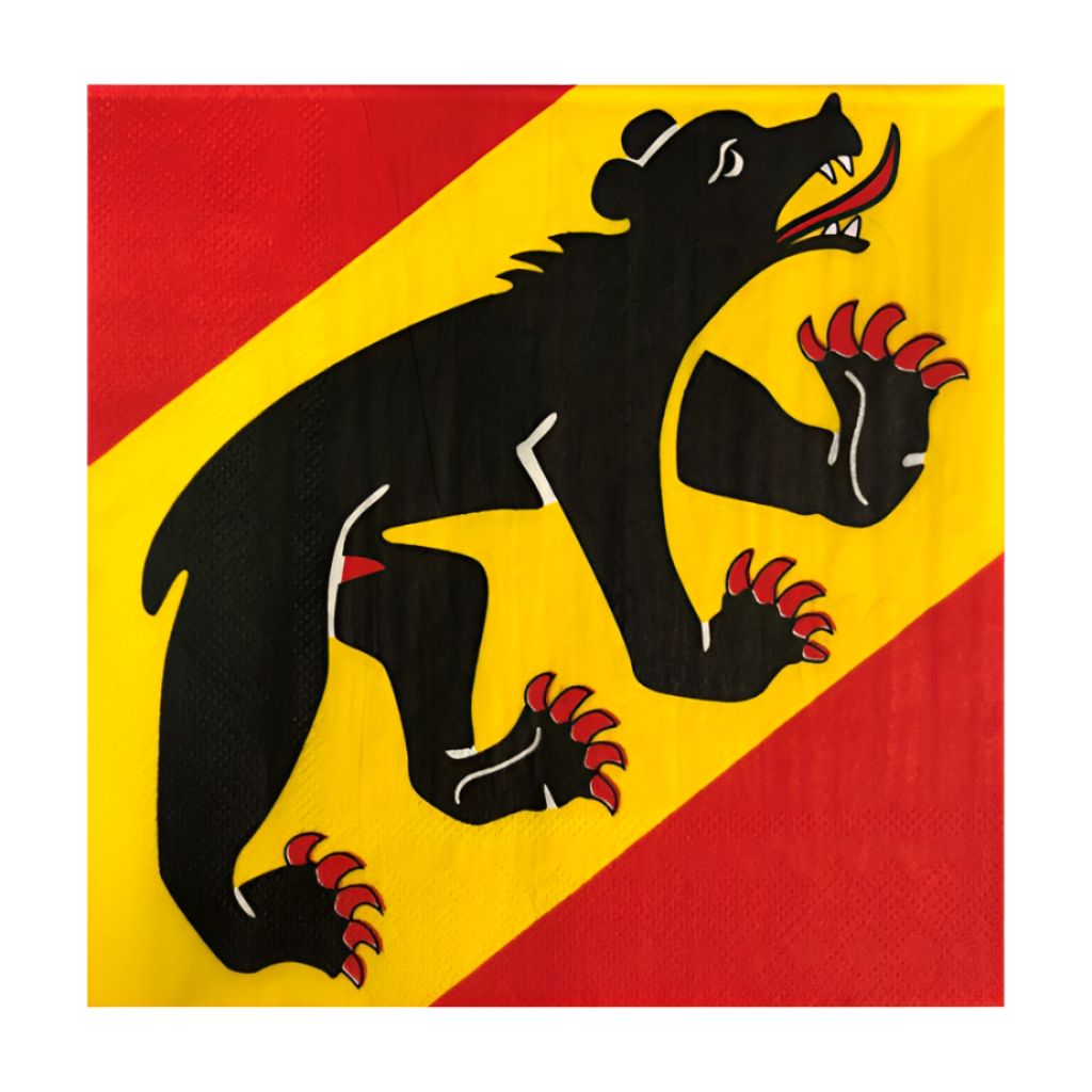 Serviette mit Kanton Bern Wappen