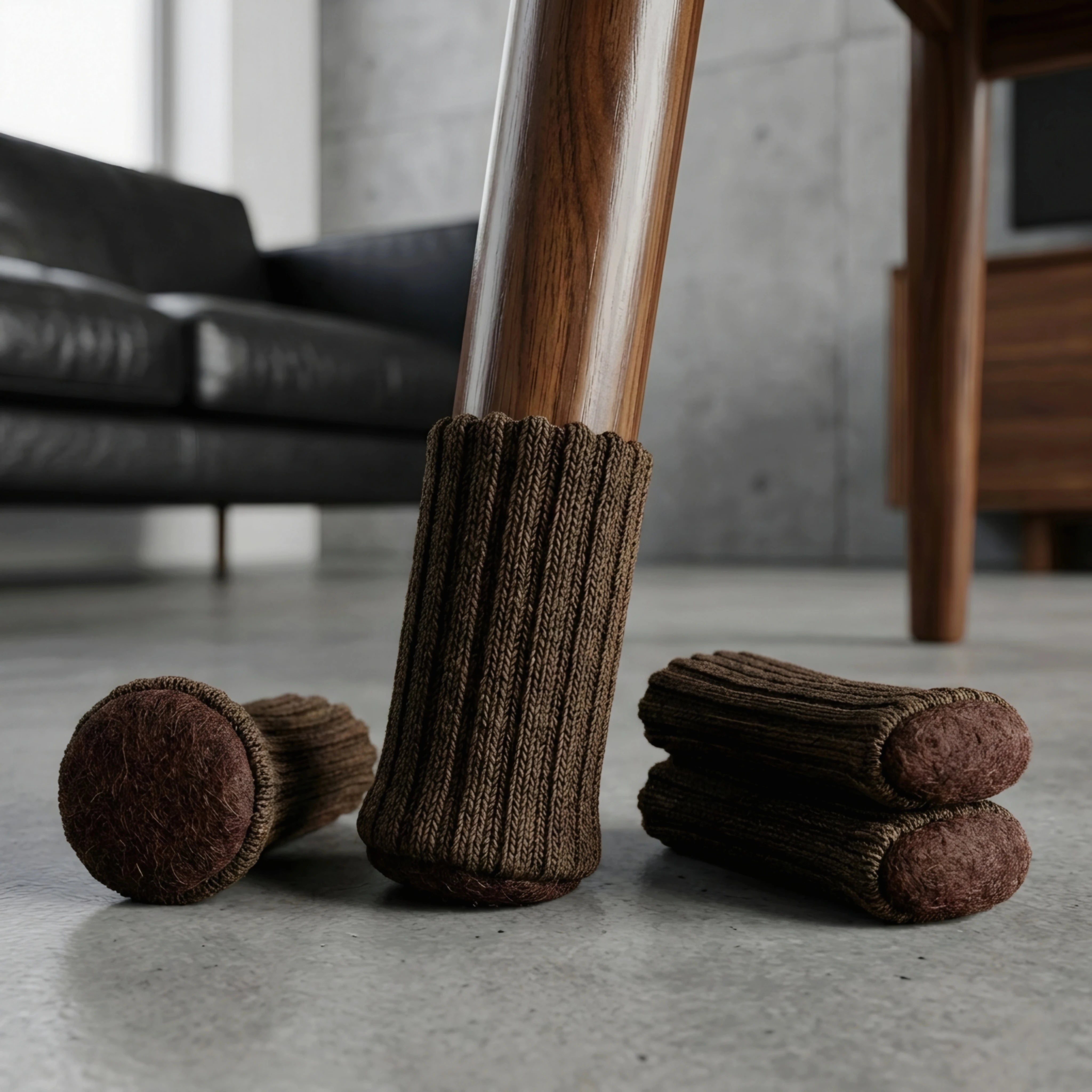 Stuhlsocken Braun - Stuhlgleiter für Parkettboden