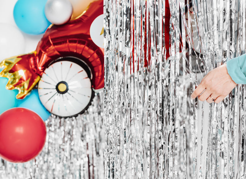 Partyvorhang Silber 90 × 250 cm