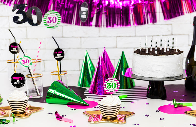 Holografische Partyhüte - 20 Stück, bunter Farbmix
