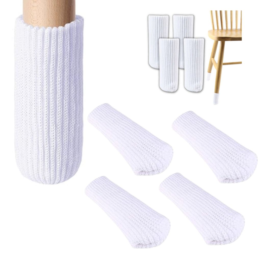 Stuhlsocken Weiss Budget 4er Set