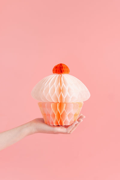 Honeycomb Papierdekoration Muffin, 20 cm, Mix