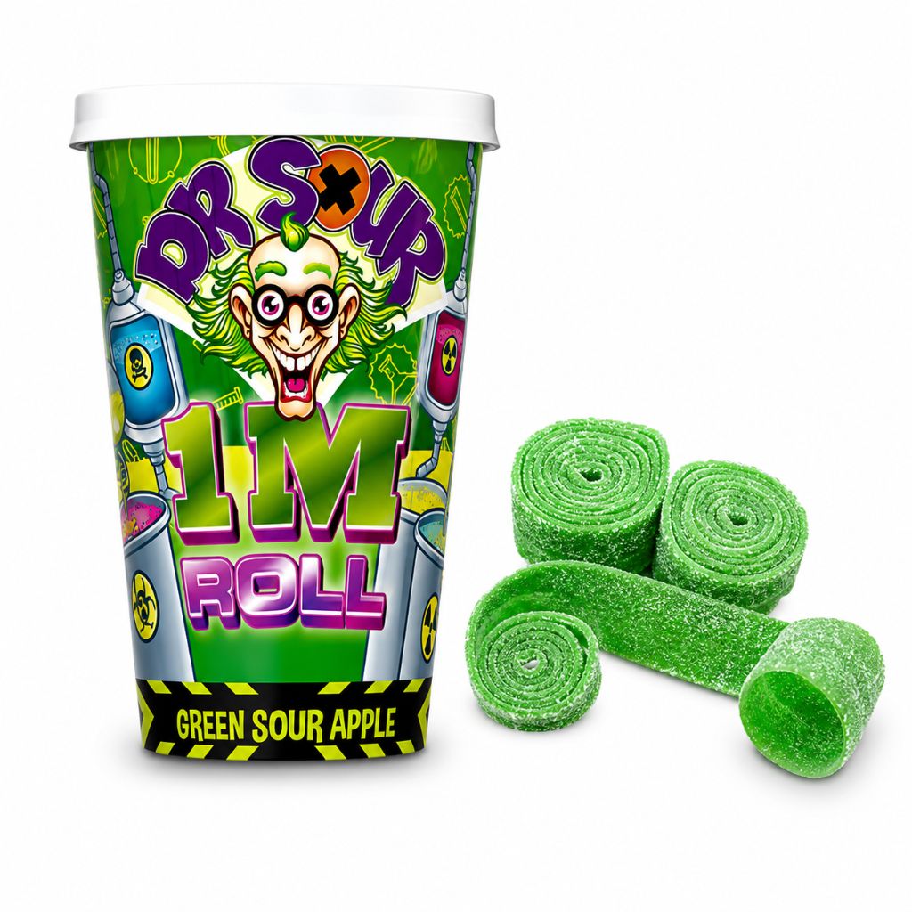 Dr. Sour 1m Roll 90g Saure Fruchtgummi Rolle