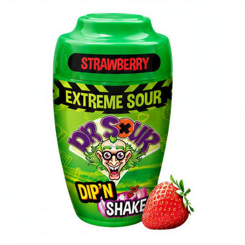 Dr. Sour Dip 'N Shake 21g 🍬 Saurer Lollipop Erdbeere