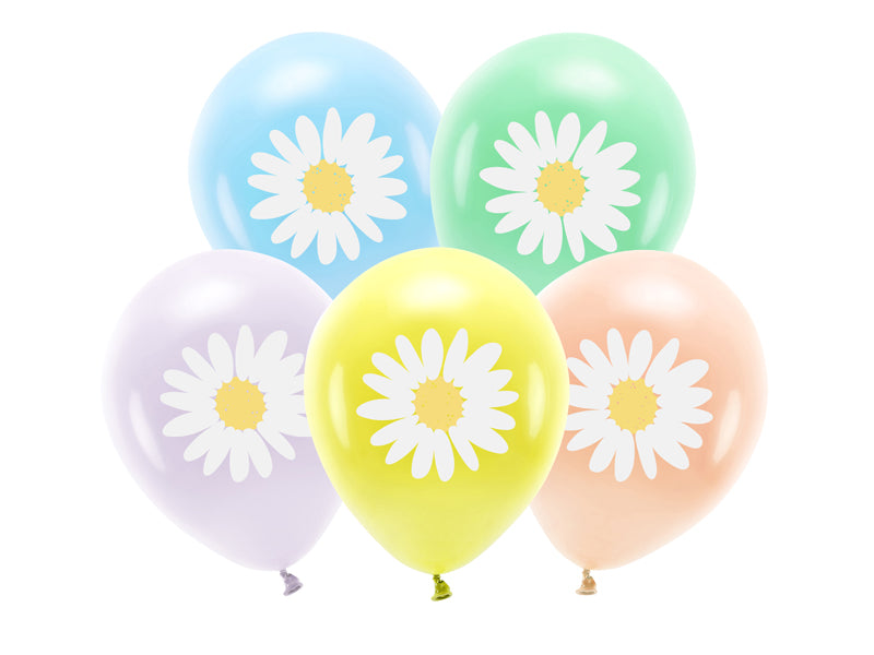 Öko-Luftballons Gänseblümchen Mix - 30 cm