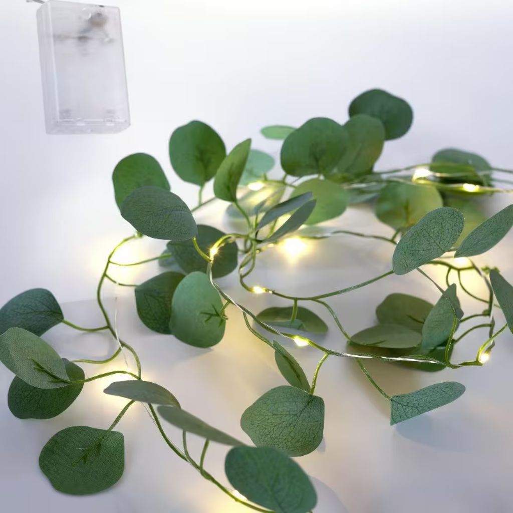 Eukalyptus-Girlande - LED, 2 m