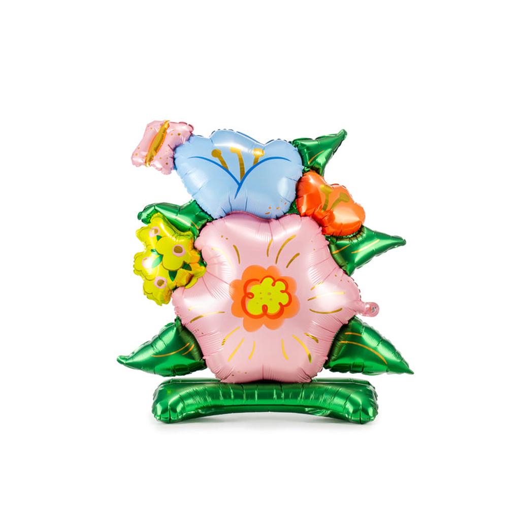 Stehender Folienballon Blumen, 100x116cm, Mix