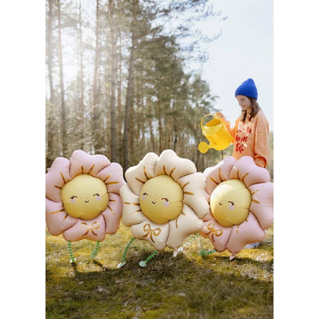 Folienballon Blume, 104x104 cm, rosarot