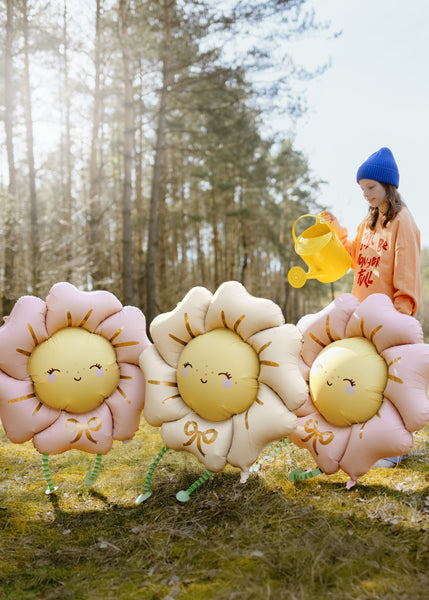 Folienballon Blume, 104x104 cm, rosarot