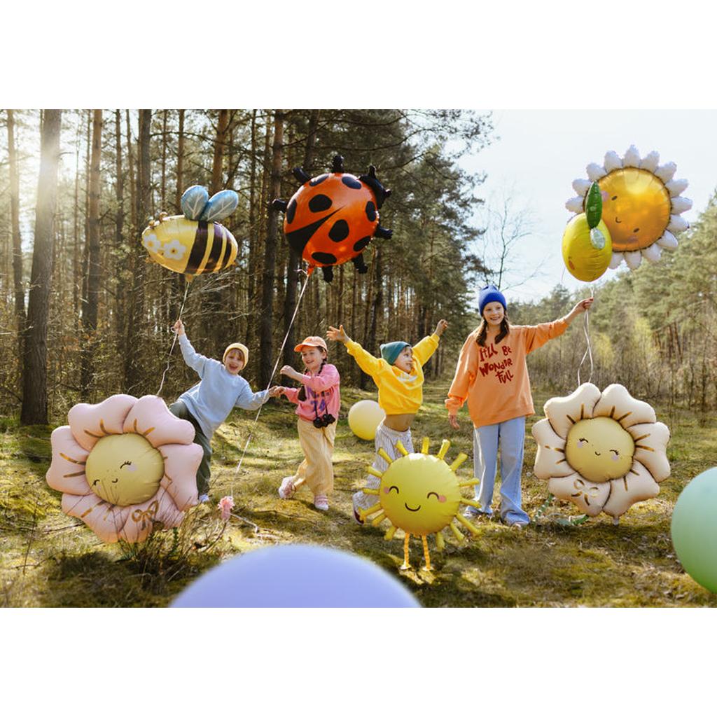 Folienballon Sonne, 91x77 cm, gelb