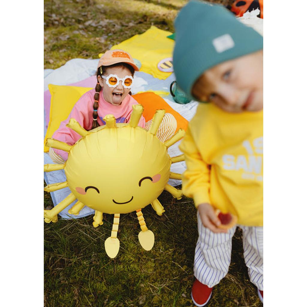 Folienballon Sonne, 91x77 cm, gelb