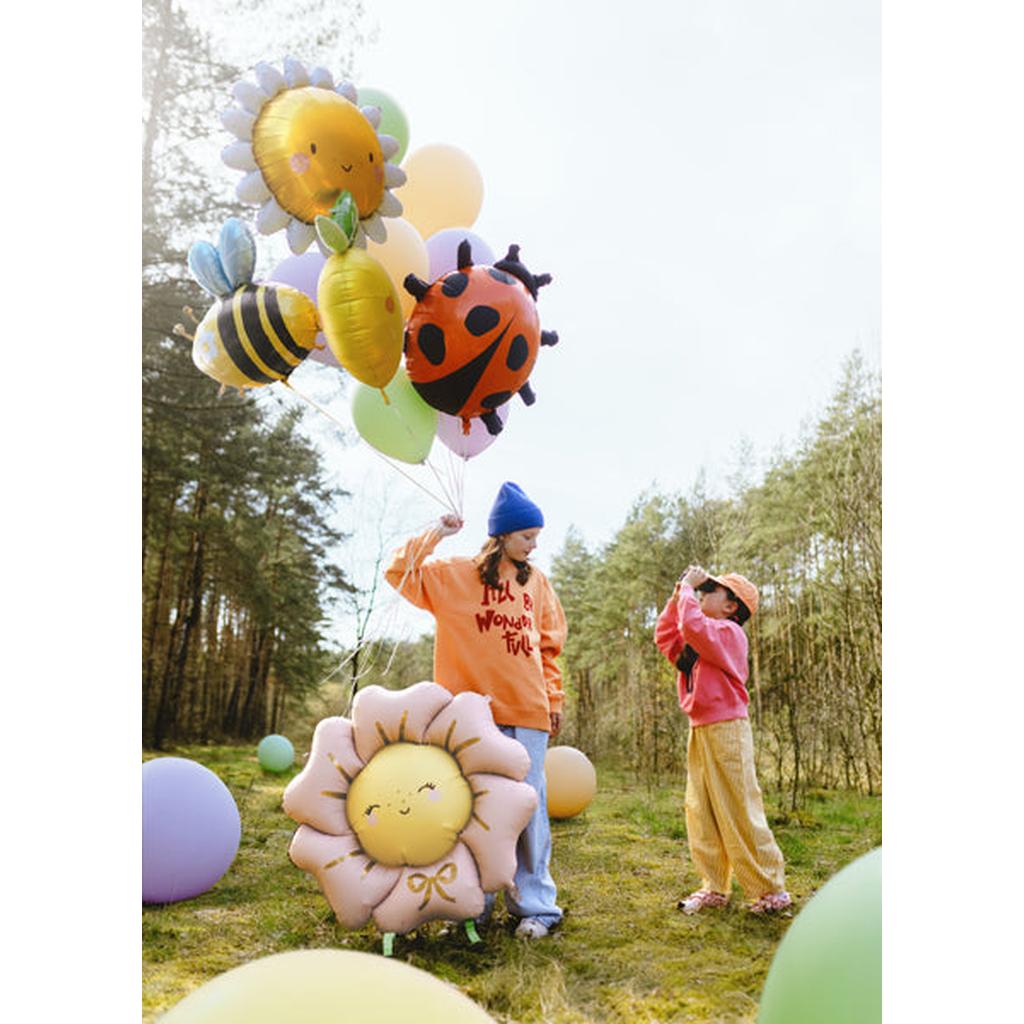 Marienkäfer-Folienballon, 85x83 cm, Mix