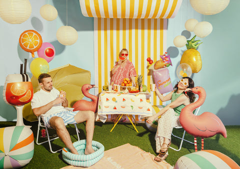 Folienballon Ananas, 38x68 cm, gelb