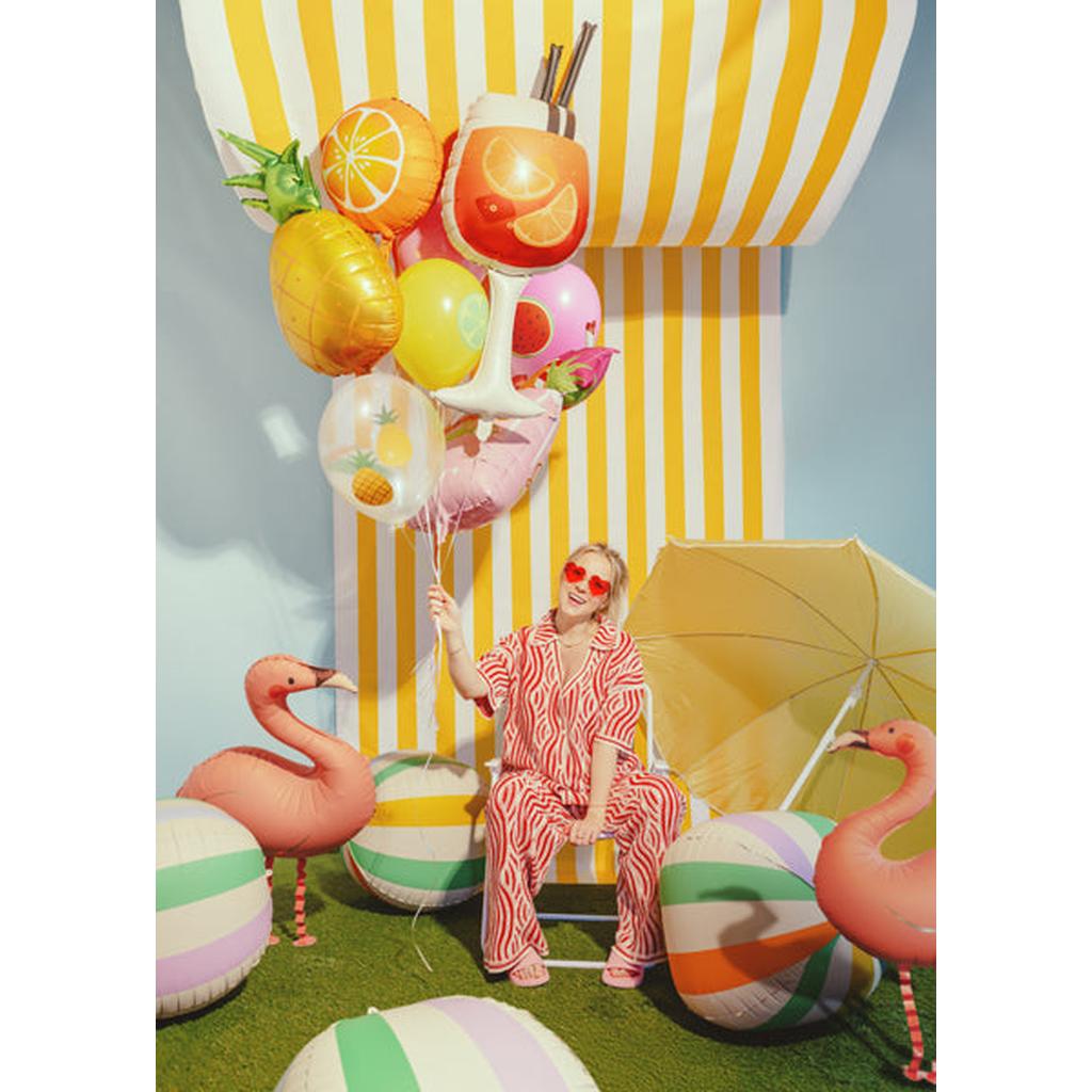 Folienballon Ananas, 38x68 cm, gelb