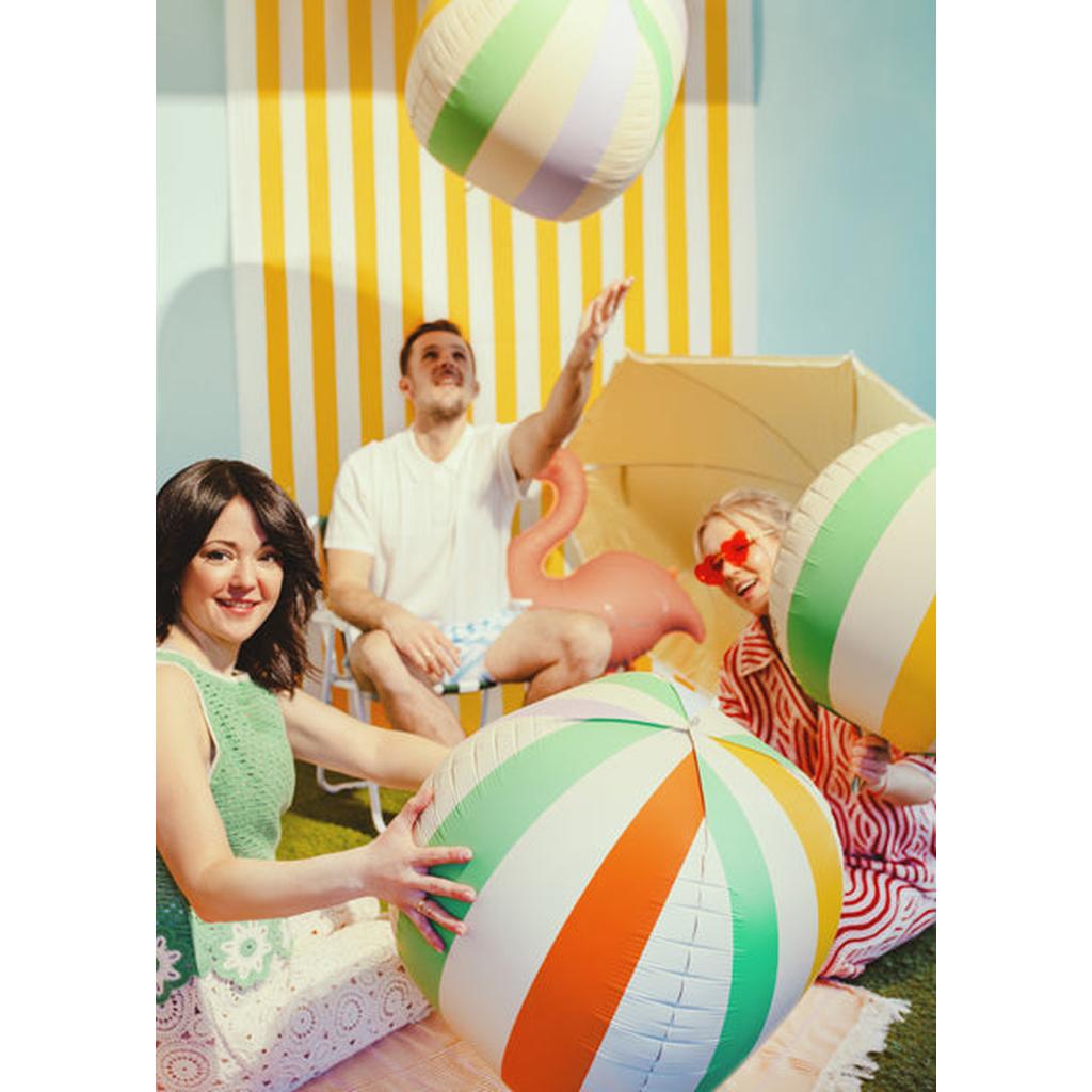 Folienballon Ball in Streifen, 75 cm, Mix