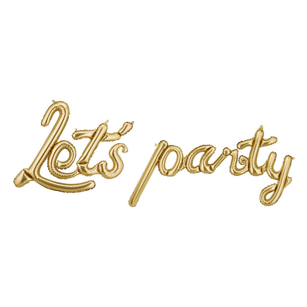 Folienballon Let's Party Gold 230 × 80 cm