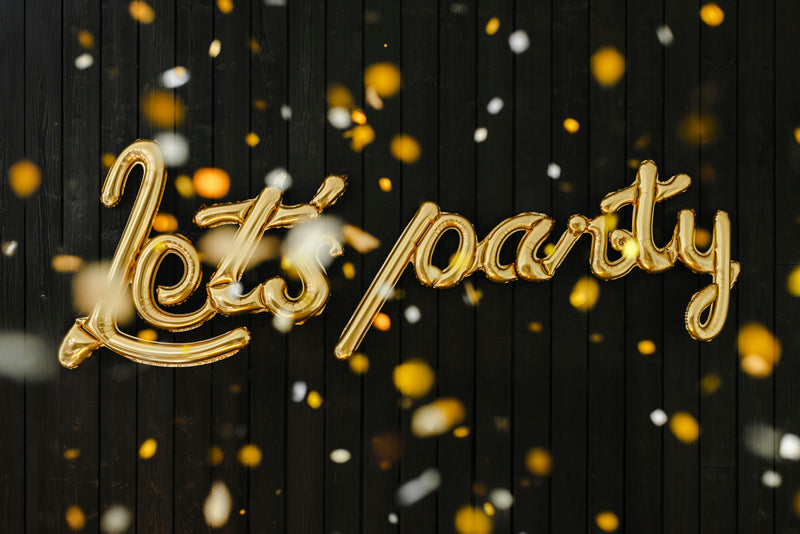 Folienballon Let's Party Gold 230 × 80 cm