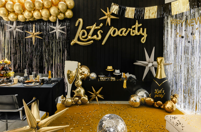 Folienballon Let's Party Gold 230 × 80 cm