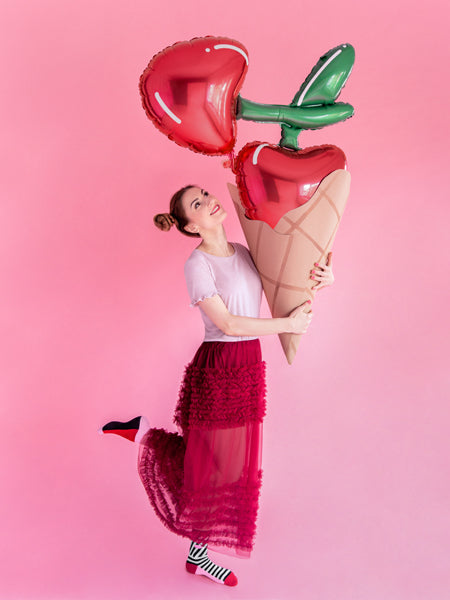 Folienballon Kirschen, 88x73cm, Mix