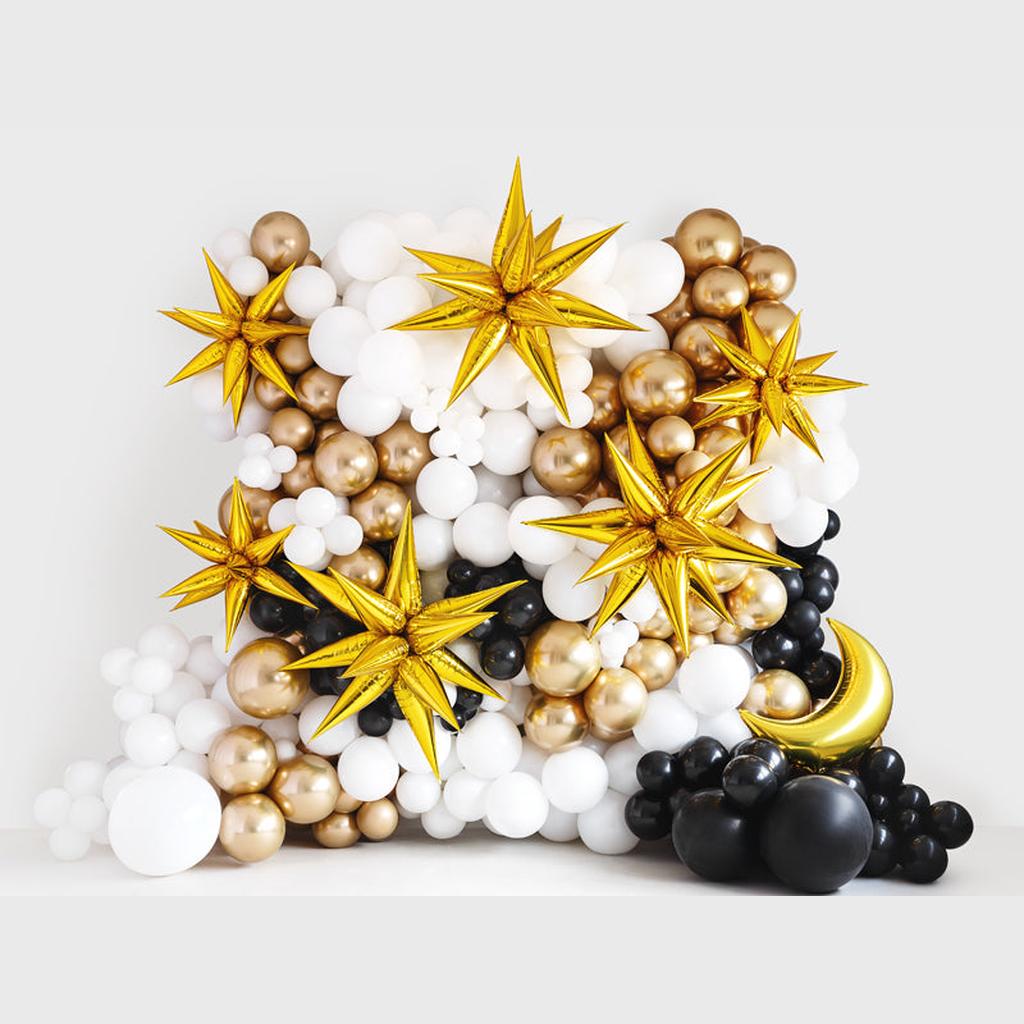 Folienballon 3D-Stern Gold 70 cm
