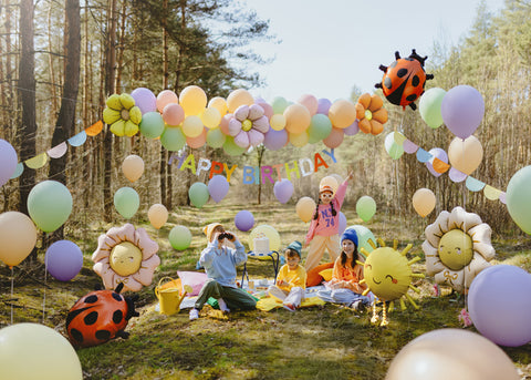 Folienballons für Gänseblümchen-Girlanden, durchmesser 65 cm, Mix