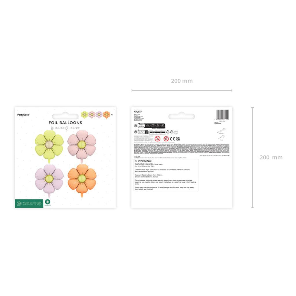 Folienballons für Gänseblümchen-Girlanden, durchmesser 65 cm, Mix