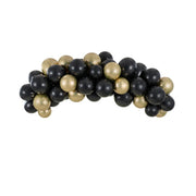 Ballongirlande Schwarz-Gold - 60 Ballons