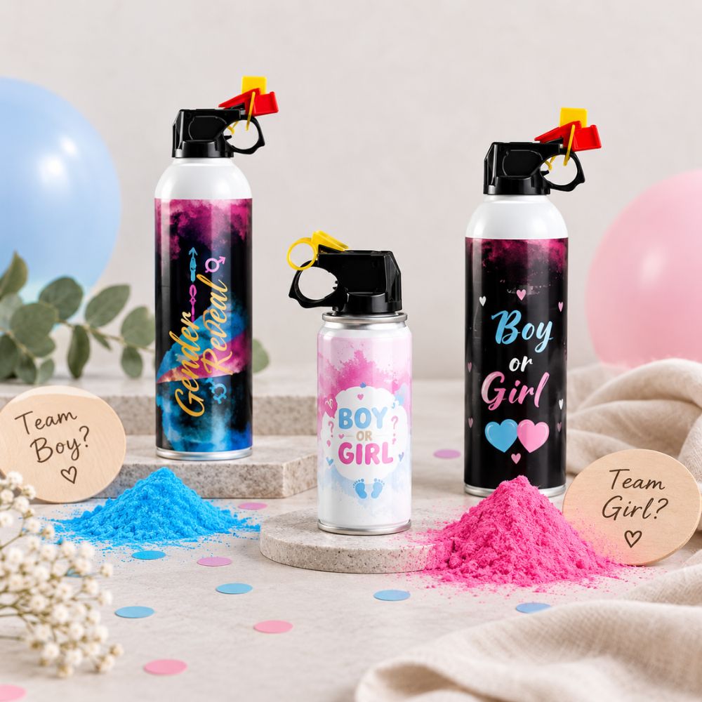 Gender Reveal Feuerloescher spray bei clickfinger.ch kaufen