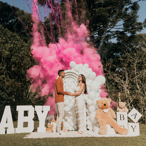 Gender Reveal Feuerlöscherspray pink