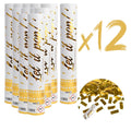 Gold-Konfettikanone 12er-Set