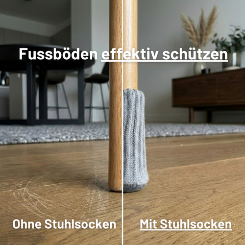 Stuhlsocken Grau - Stuhlgleiter für Parkettboden