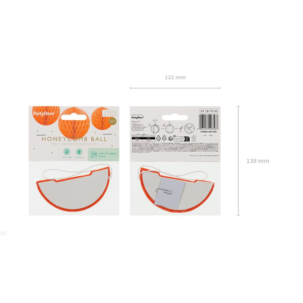 Wabenball, Orange, 10 cm