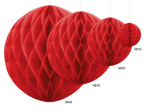 Seidenpapierkugel, rot, 10cm
