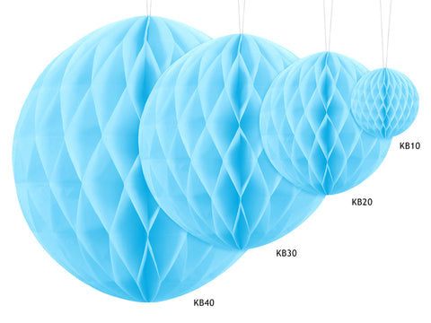 Seidenpapierkugel, hellblau, 10cm