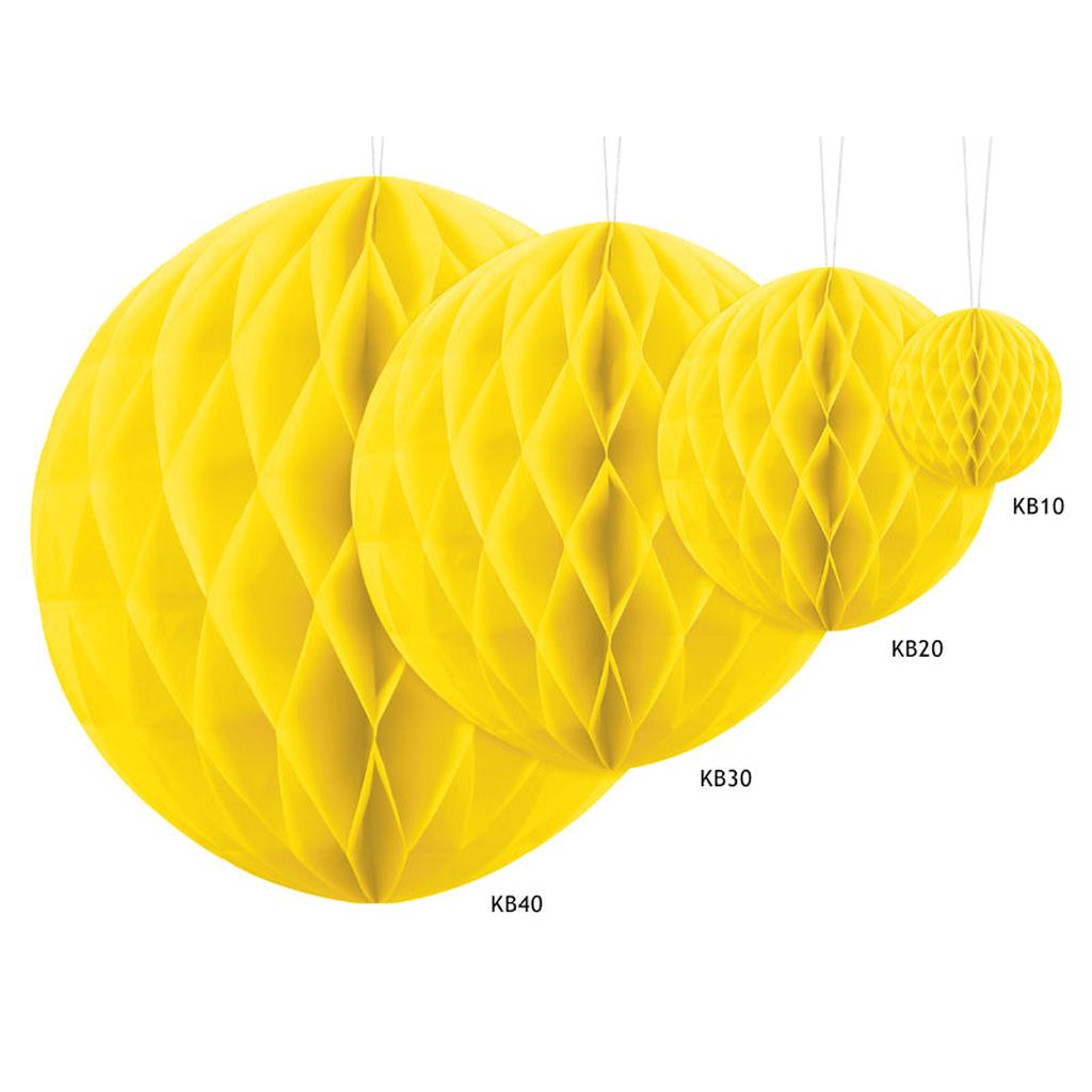 Seidenpapierkugel, gelb, 10cm