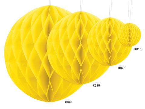 Seidenpapierkugel, gelb, 10cm