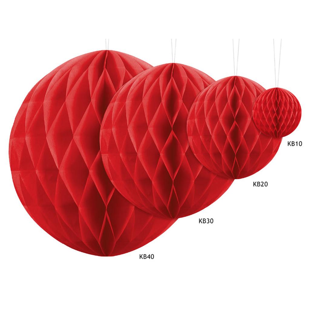 Seidenpapierkugel, rot, 20cm