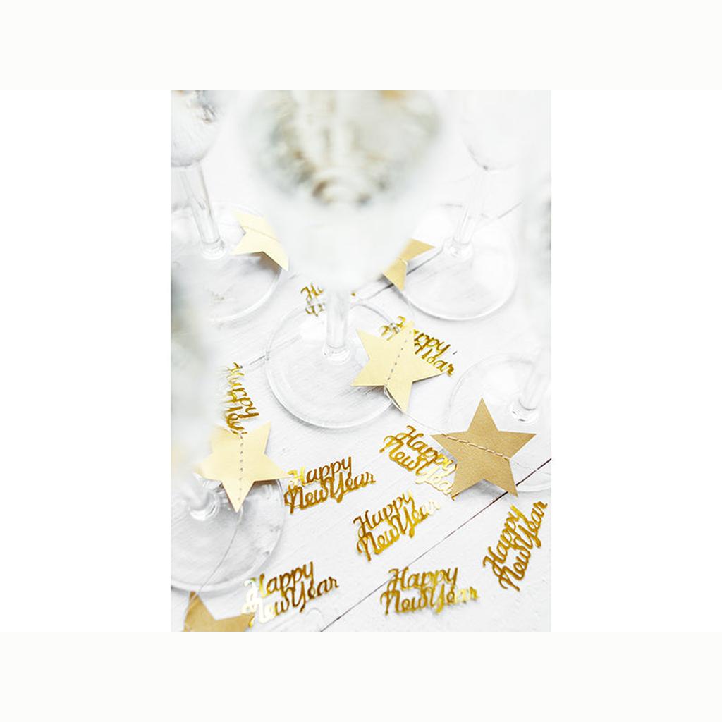 Konfetti Happy New Year Gold 4 × 2 cm