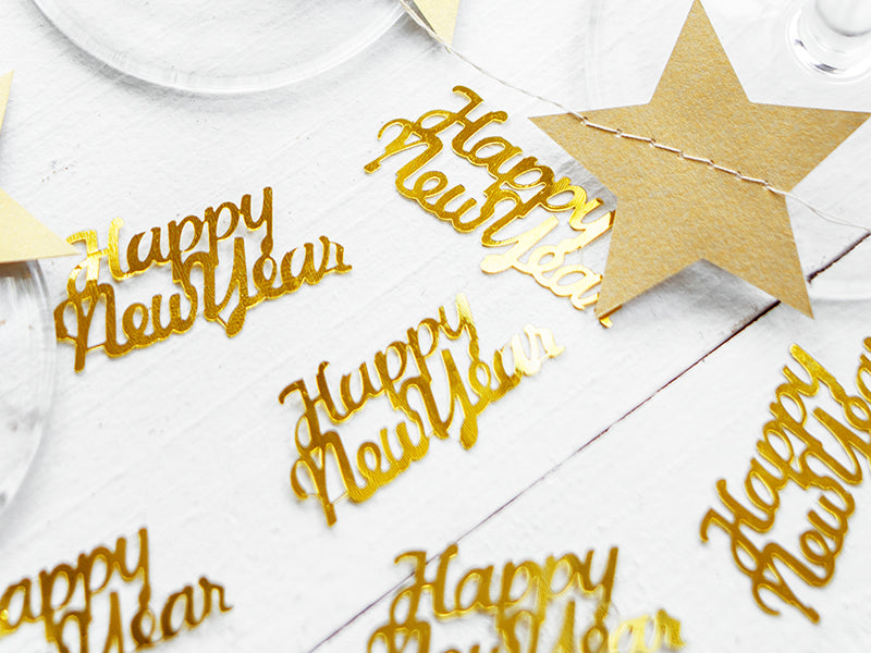 Konfetti Happy New Year Gold 4 × 2 cm