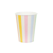 Pappbecher Streifen, 400 ml, Mix
