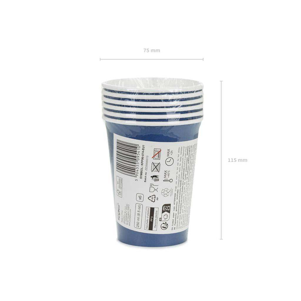 Pappbecher, dunkelblau, 250ml