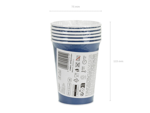 Pappbecher, dunkelblau, 250ml