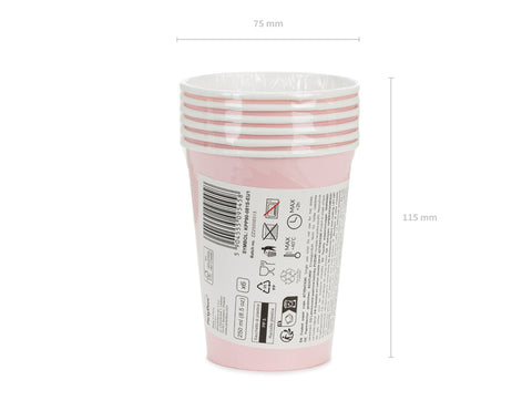 Pappbecher, hellrosa, 250ml